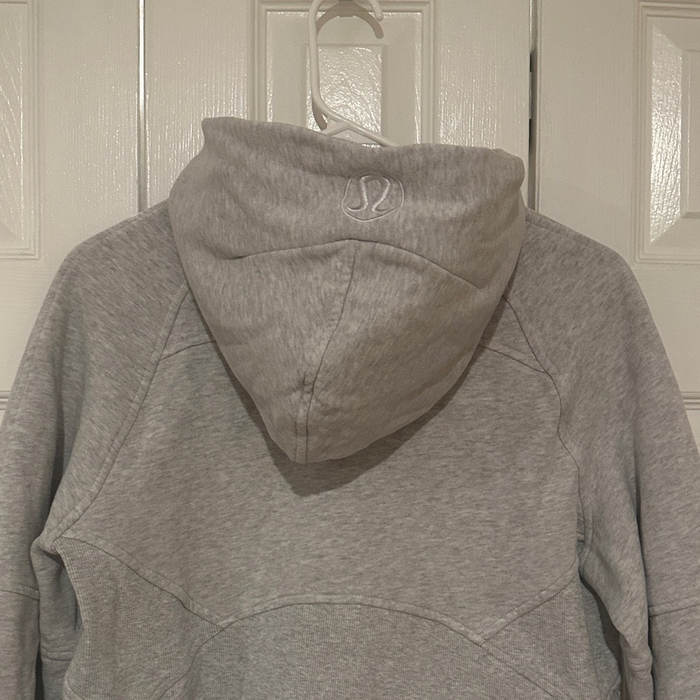 Lululemon Scuba Half-Zip Hooded Sweatshirt Heather Gray Size XS/S Like New - Picture 8 of 10